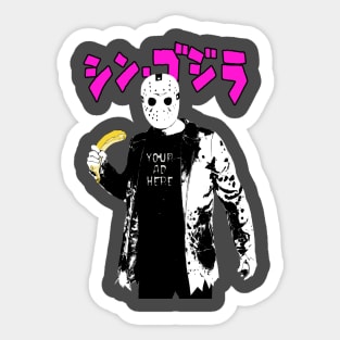 Your Ad Here | Jason Voorhees X Banana | Psychedelic Jason | Horror Star | Bad Superhero Sticker